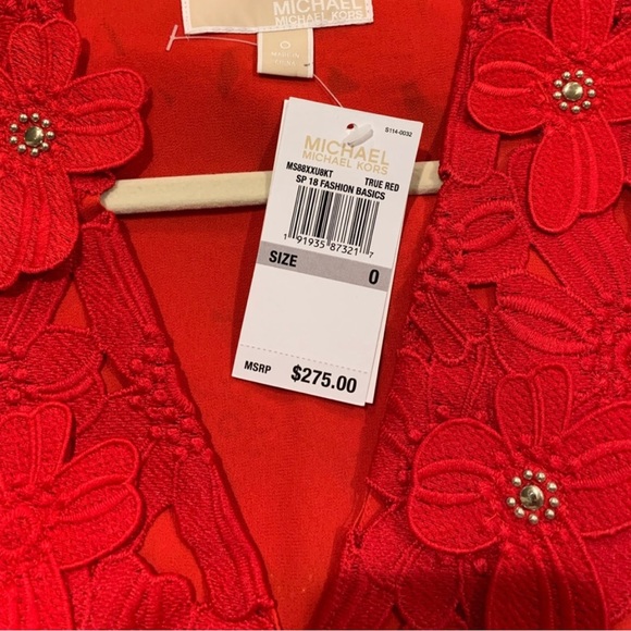 BRAND NEW Michael Kors MINI DRESS WITH FLORAL EMBROIDERY NWT - Picture 6 of 8